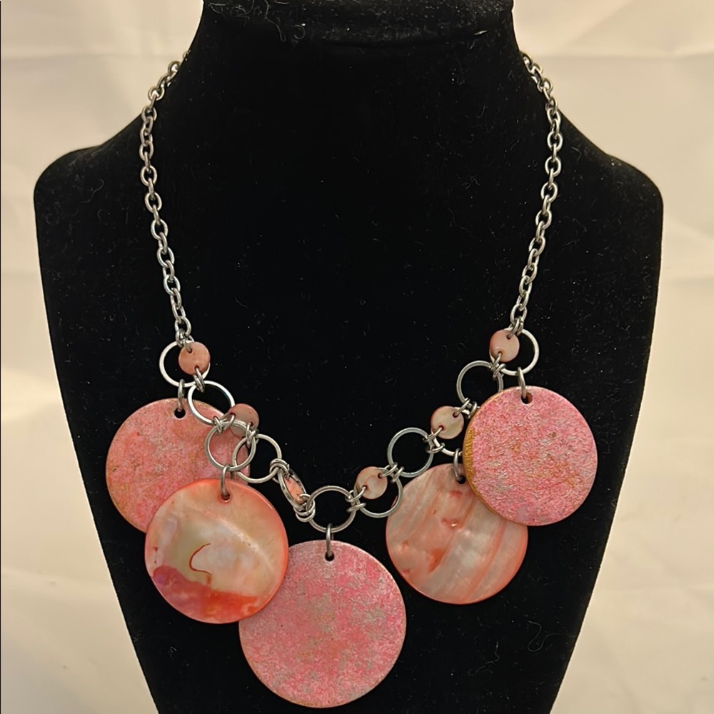 Yousi Modern Pink and Silver Minimalist Necklace